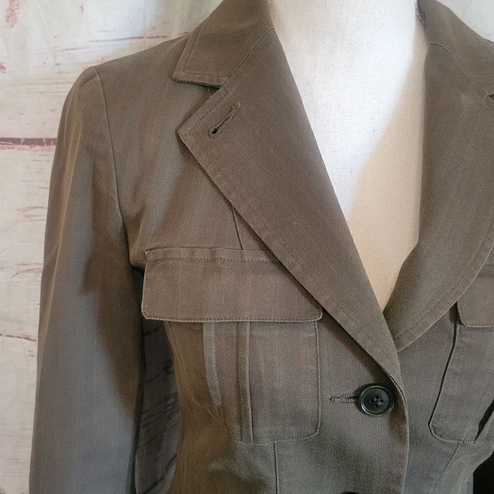 Club Monaco Military Look Blazer Size 0 - Picture 4 of 6